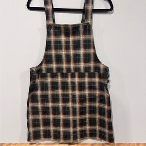 Vintage-Inspired SO Plaid Jumper Dress – Medium